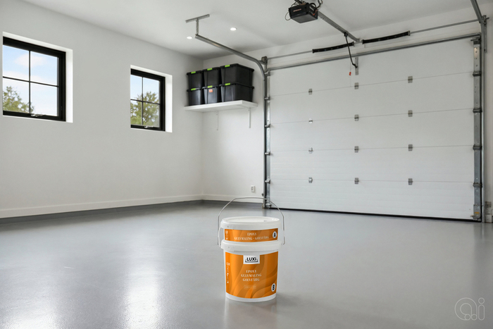 Golvfärg Epoxy 2-komponent Ljusgrå 5 kg Luxi